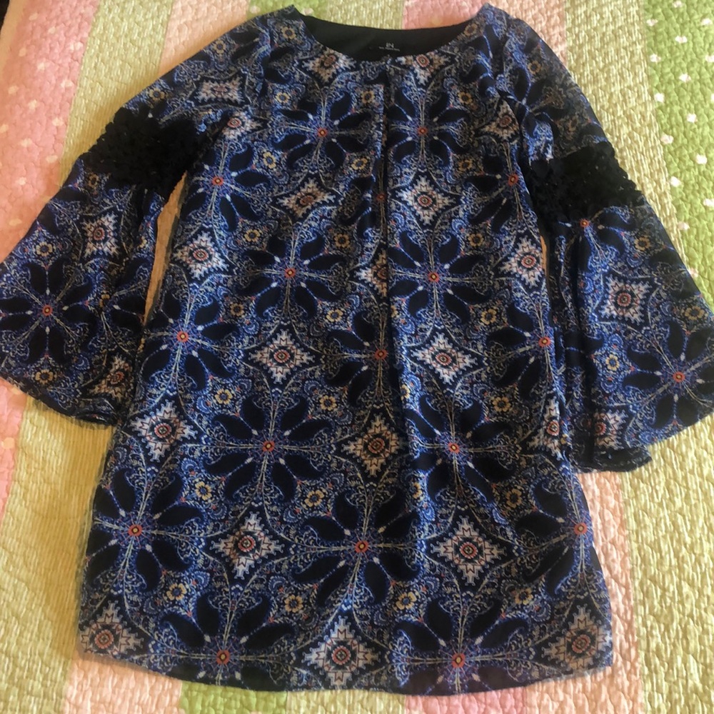 Black and navy dress